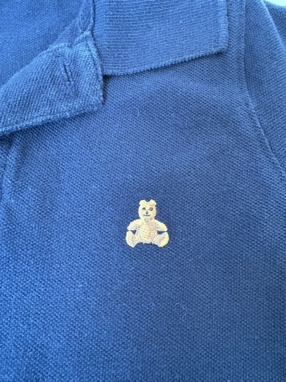 Baby Gap Navy Blue Cotton Polo Shirt Toddler Boy Sz 3 Bear Collar Preppy Pique